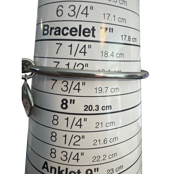 Hallmark Stainless Steel Celebrate Life Starter Bangle Bracelet Clamper 7.5" - Picture 4 of 4